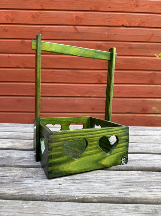 Grön träkorg från jie