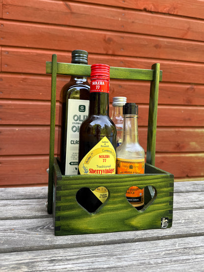 Grön träkorg från jie
