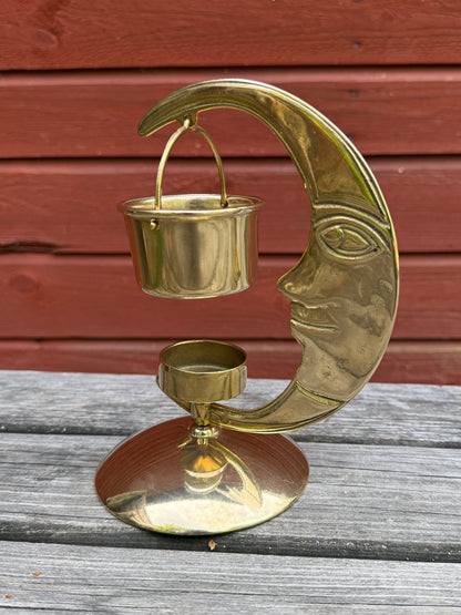 Vintage aromalampa/ljushållare - Måne